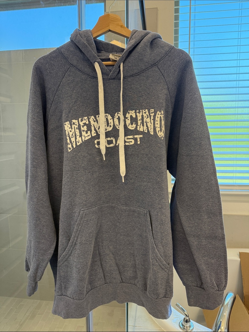 Mendocino Coast Men's Hooded Sweatshirt - Gray